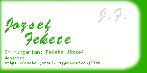 jozsef fekete business card